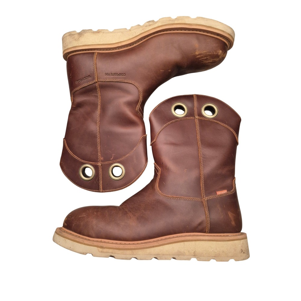 Tecovas LongHaul Men's Waterproof Composite Toe Work Boots Brown Leather 11.5 D
